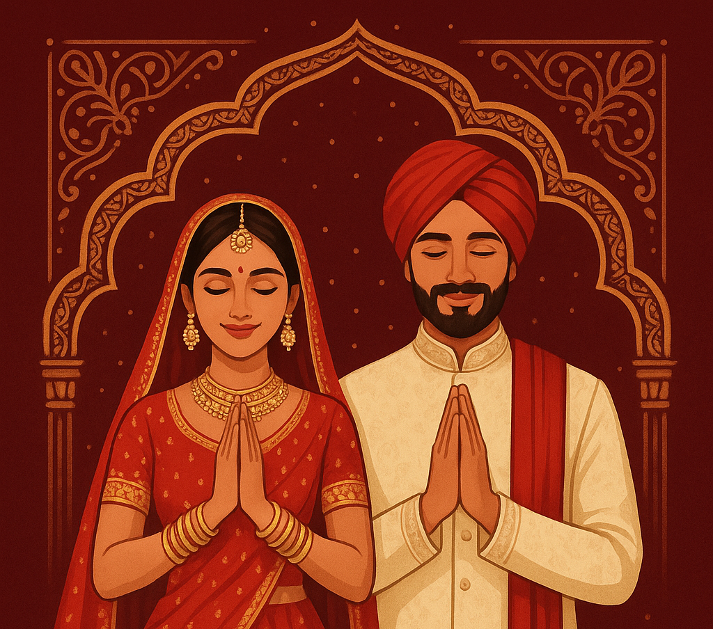 Digital wedding invitation preview on a phone